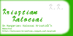 krisztian kalocsai business card